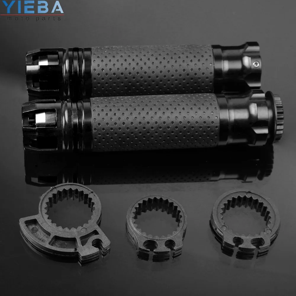 Black 7/" 22 мм мотоциклетные ручки для рук, подходят для HONDA Max125 Suzuki Sv Pcx Xmax 400 vstrom 650 aprilia pegaso 650 - Цвет: Black