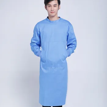 

Professional Men Cotton Green Surgical Gown Health Care Workers Clothing Long-sleeved Doctors Uniforms Trans Dressing Heartbrand