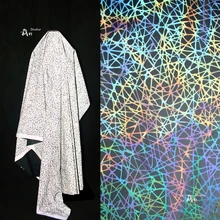 Светоотражающая трещина Серебряная флэш-ночная ткань Mirage дизайнерская ткань для Пэчворк Базен riche getzner tissus telas por metros