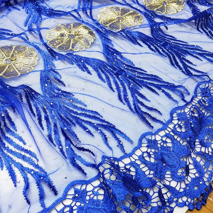 NQ861-DHL ON SALE Net Lace Fabric Design Nigeria Italy Full Stones Tulle Lace for Wedding and Party Material 5yards