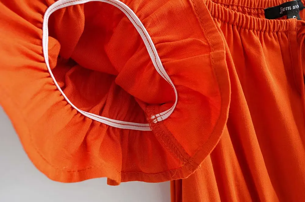 Solid Elegant Woman Mini Dress Square Collar Puff Sleeve Vintage Chic Vestidos Summer Casual High Waist Ladies Short Dress