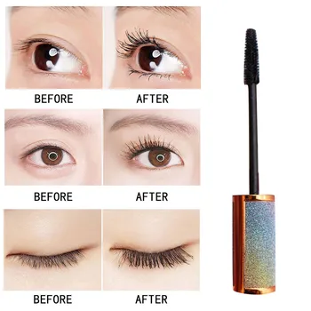 

New Long Black Curling Makeup Eyelash Black Waterproof Fiber Mascara Eye Lashes Cosmetics Tools