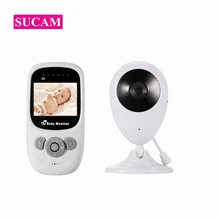 Беспроводной Детский аудио монитор 2,4 дюймов TFT ЖК-дисплей двусторонний разговор ночного видения камера наблюдения безопасности для безопасности ребенка