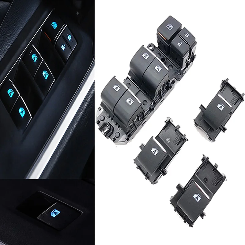 Iluminado led power único interruptor da janela conjunto para toyota rav4 rav 4 2019 2020 esquerda condução backlight|Chaves do carro e relé| -