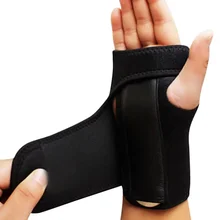 1pc Useful Splint Sprains Arthritis Band Belt Carpal Tunnel Hand Wrist Support Brace Solid Black