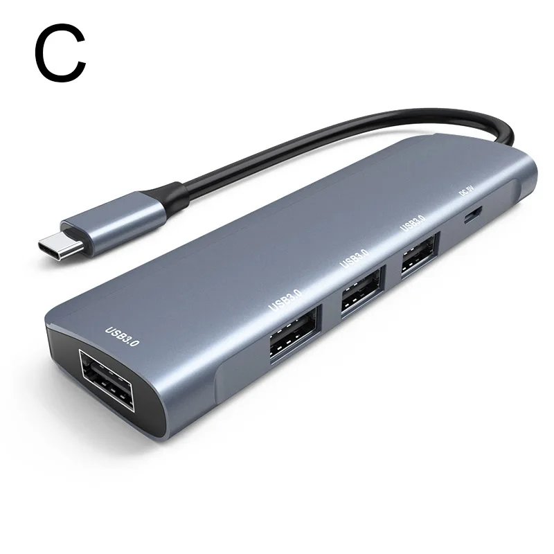 c Высокое качество type C к HDMI адаптер портативный многоцелевой для ноутбука мобильного телефона домашнего офиса - Цвет: c