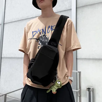 

Messenger Bag Stylish Men's Casual Chest Bag Simple Ins Waist Bag Japanese Small Satchel Fashion Shoulder Bag