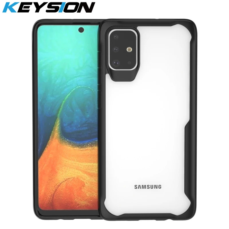 

KEYSION Shockproof Case for Samsung A51 A71 A70S A50 A30S A20S A10S Transparent Silicone Phone Cover for Galaxy S10 Note 10 Plus