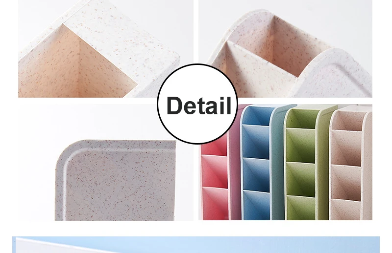 Newest Pencil Pen Case Storage Boxes Drawer Divider Makeup Brush Stand Toothbrush Organizer Table Desk Home Office Organization_03