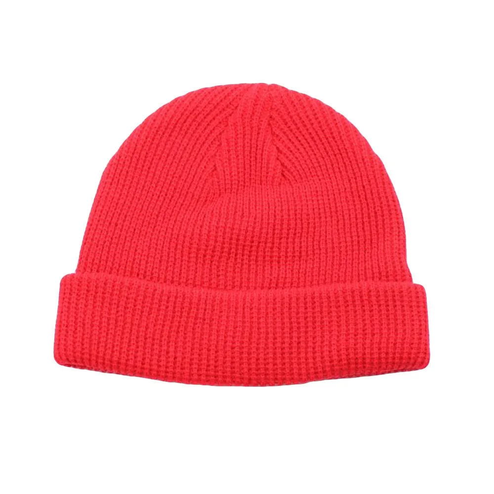 Новые модные вязаные зимние шапки для женщин, теплые зимние повседневные Шапки черного, красного, желтого цвета, вязаные шерстяные женские шапки Czapka Zimowa - Цвет: Красный