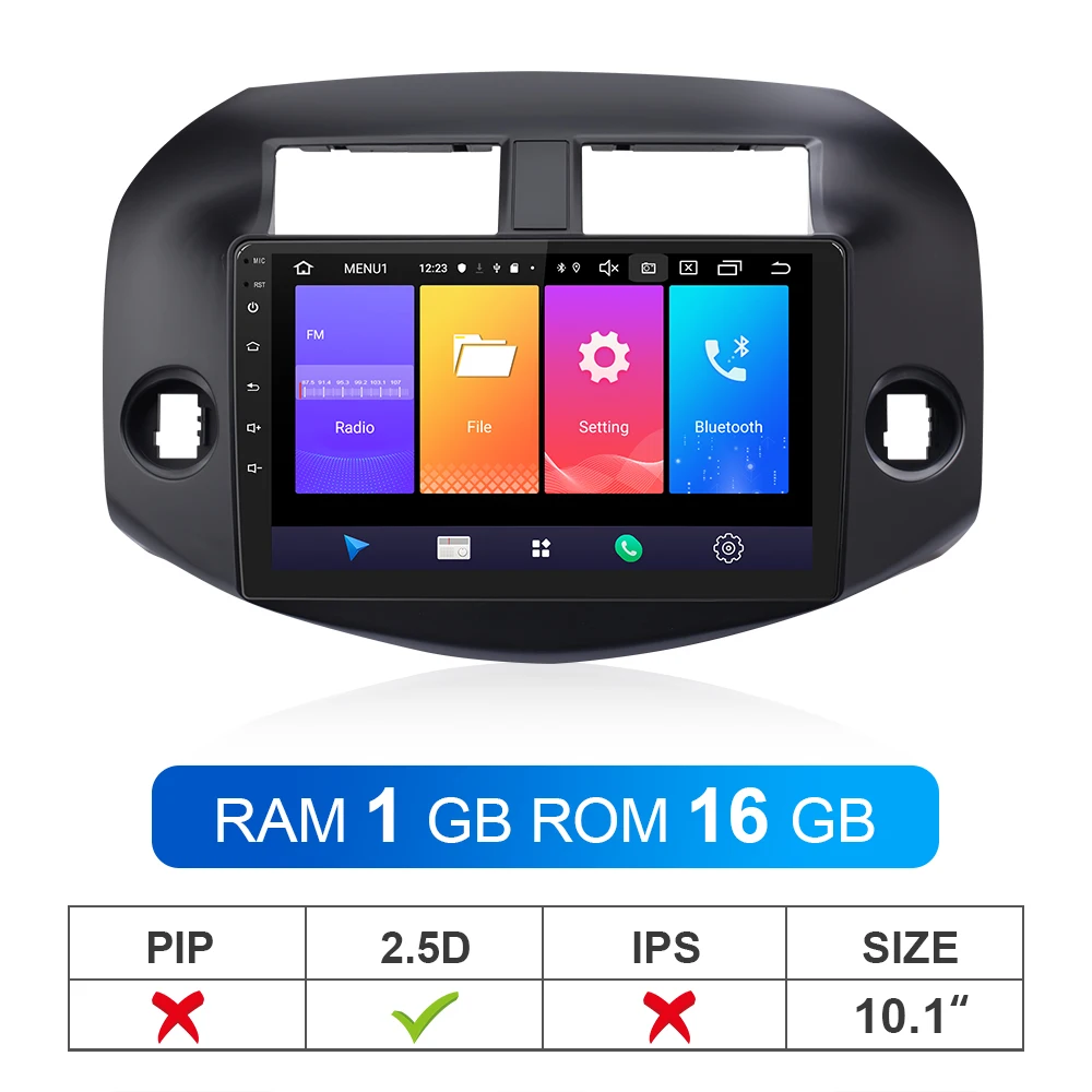 Автомобильная магнитола ISUDAR для Toyota RAV4 2005 2006 2008 2009-2012 2 din Android 9 Авторадио Мультимедиа gps DVR камера ram 2GB rom 32GB - Цвет: RAM 1GB ROM 16GB