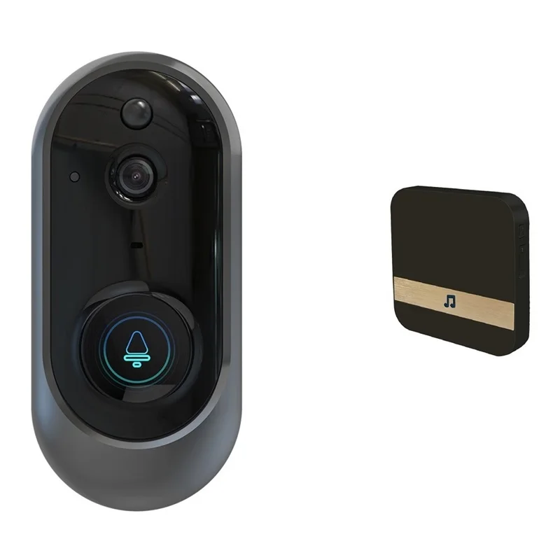 Add EU Plug chime Wifi дверной звонок, умная ip-камера, домофон, видео телефон, открытый беспроводной охранный семейный домофон, ИК-сигнализация, ночное видение, безопасность - Цвет: Add EU Plug chime