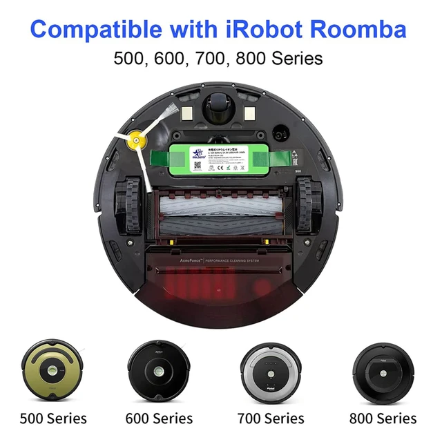 Long-Life ® Batería Roomba Ni-MH / Series 500, 600, 700, 800 (Compatible  iRobot)