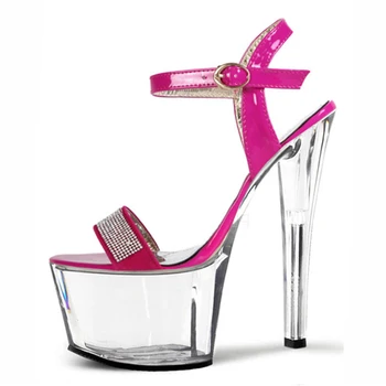 

2018 new 15/17cm high heels pole dancing sandals for European and American exports