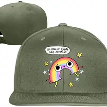 Sad Радуга унисекс бейсбольная кепка Мода Регулируемая упражнения шаблон дизайн шляпа