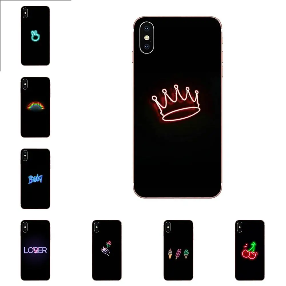 Чехол из ТПУ для Xiaomi Redmi 3 3S 4 4A 4X 5 6 6A 7 K20 Note 2 5A Plus Pro черный фон флуоресцентный