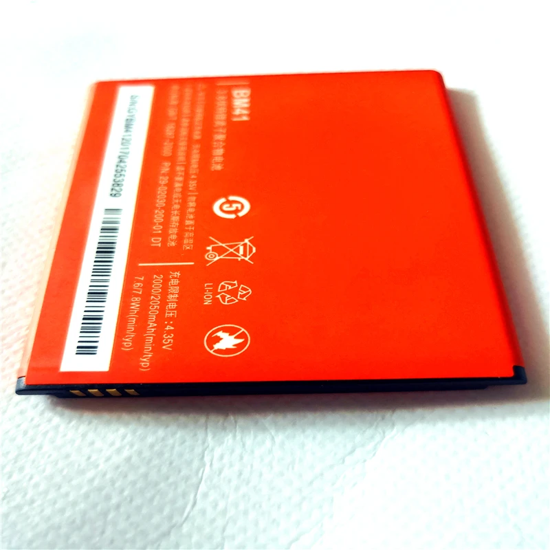 Для Xiaomi Redmi 1S аккумулятор высокого качества BM41 2000mAh литий-ионный аккумулятор замена для Hongmi 1S смартфон