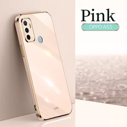 High Quality Plating Silicone Phone Case - Soft Back Cover for OPPO A35 2021 (Pink)