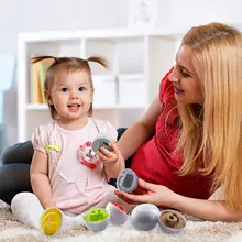 Jouets œufs de pâques assortis Montessori pour enfants de 3 ans, blocs, STEM éducatif, boîte de maths, jeux de société