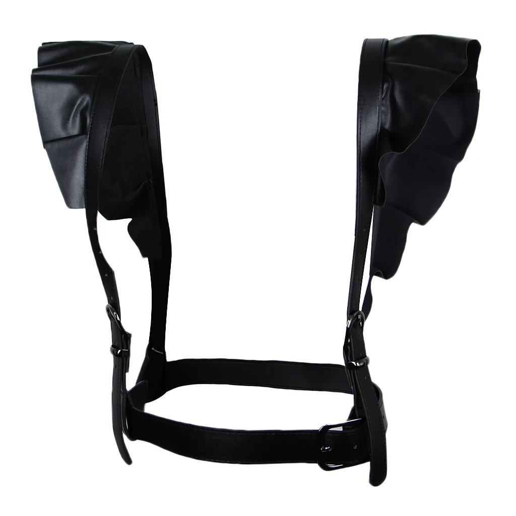 Lady Leather Pin Buckle Tassel Suspender Waist Belt Waspie Corset Cinch Cosplay Costume Tied Waspie Corset Shirt Braces