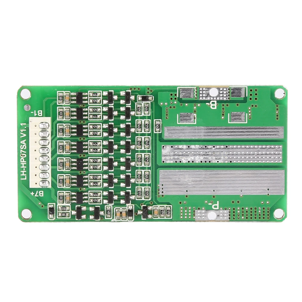 7S 24V 20A литий-ионный аккумулятор 18650 BMS PCB PCM Защитная плата с балансом для электровелосипеда