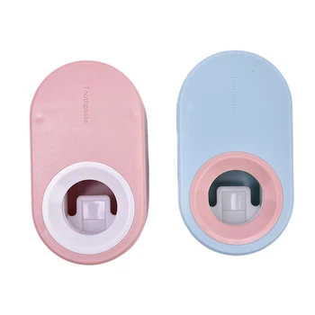 

Toothbrush Holder Set Toothpaste Dispenser Wall Mount Stand Bathroom Accessories Set Rolling Automatic Squeezer Family Hygienic
