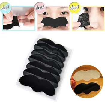 

10PCS Bamboo Charcoal Blackhead Remover Deep Nose Pore Cleaning Strip Pig Nose Mask Sticker Strawberry Treatment Deep Clean Tool