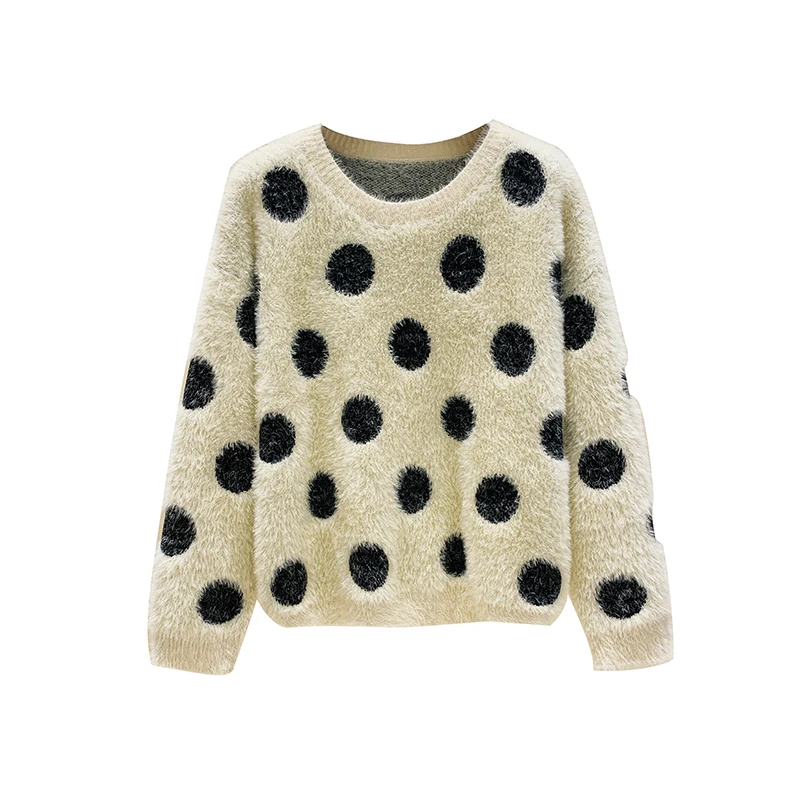 2020 Autumn and Winter Thick Polka Dot Mink Velvet