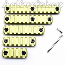 Зеленый анодированный 5/7/9/11/13 слотов Keymod Пикатинни/Вивера секций для охотничьих винтовок Ar15 m6 m16 направляющая для ствольной накладки