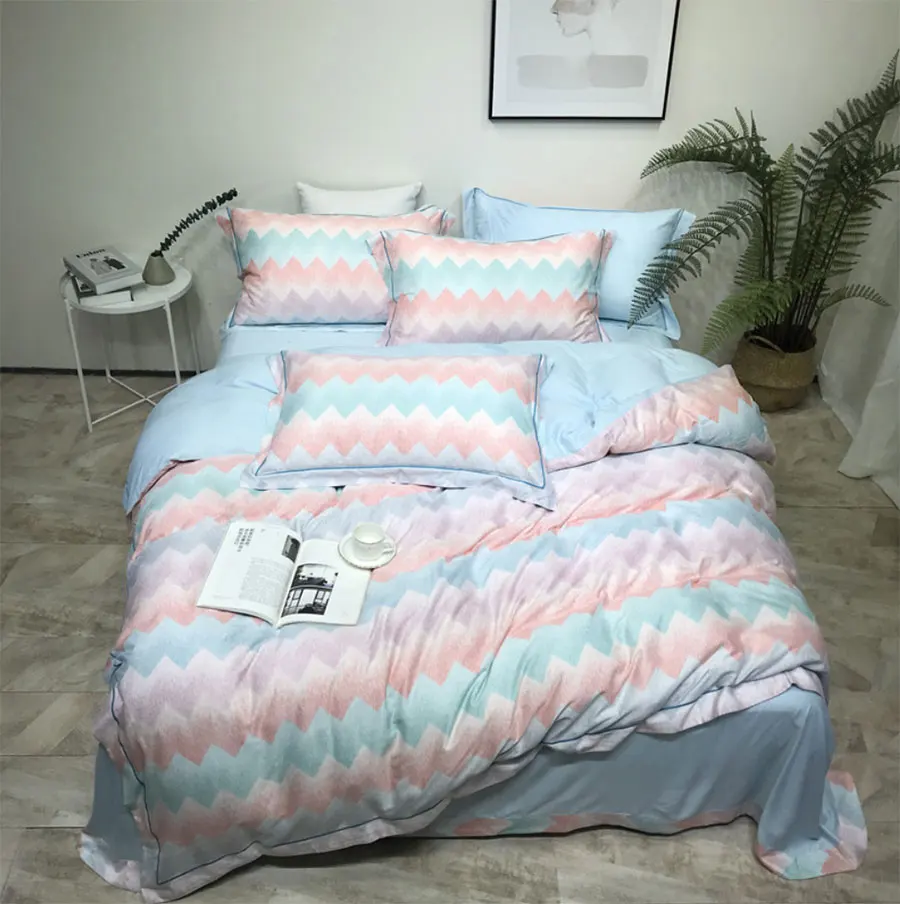

western modern colorful geometric bedding set adult,full queen king design double home textile bed sheet pillow case quilt cover