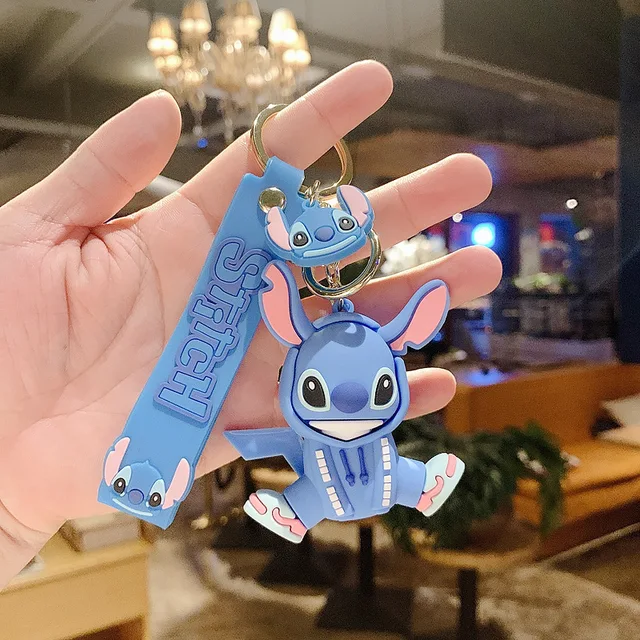 Disney Stitch Keychain Variety of Cartoon Lilo & Stitch Cute Doll Keyring Fashion Couple Bag Ornament Key Chain Car Pendant Gift 21