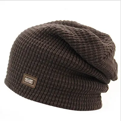 Новинка, мужские, женские, Skullies Beanies, Осень-зима, шапка для мужчин, шерстяная шапка, Вязанная, абсолютно новая, высокое качество, с логотипом Bone, шапочки, шапка унисекс - Цвет: coffee