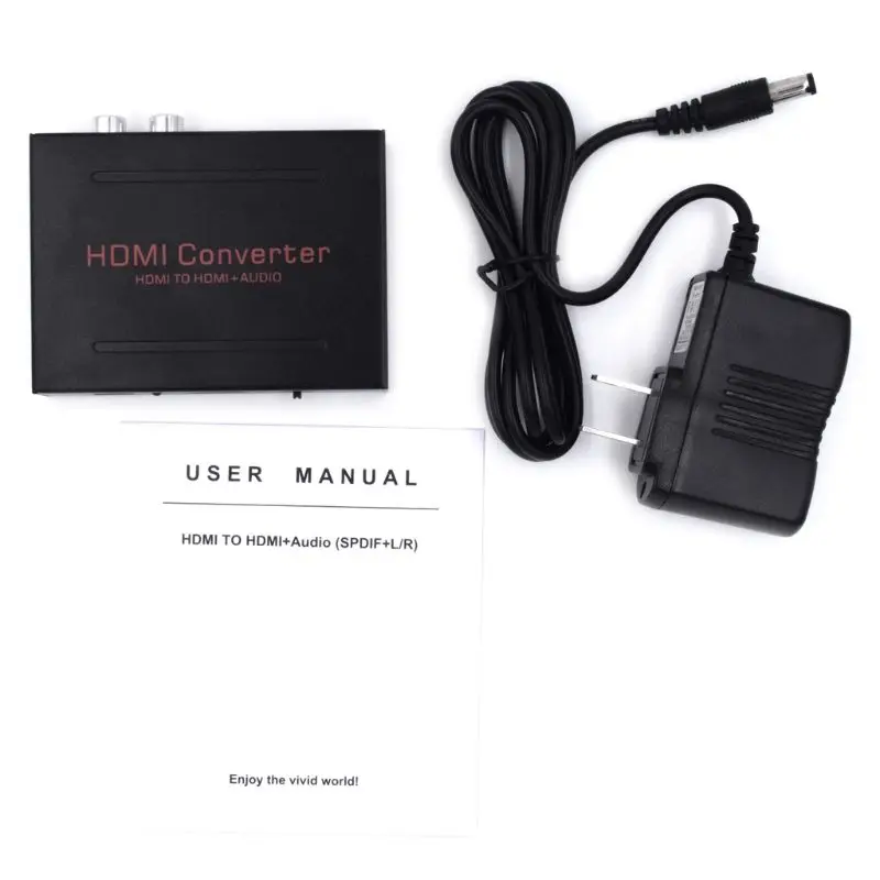  Professionale 1080P HD HDMI Audio Extractor Splitter Adattatore HDMI a HDMI e Ottico SPDIF + RCA L/