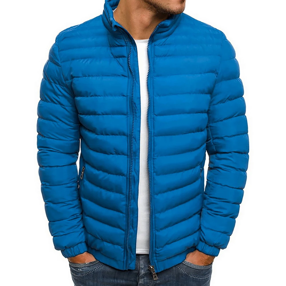 Oeak Новая мода мужские пальто Мужская Легкая ветрозащитная теплая складывающаяся куртка Лидер продаж однотонные теплые куртки плюс размер