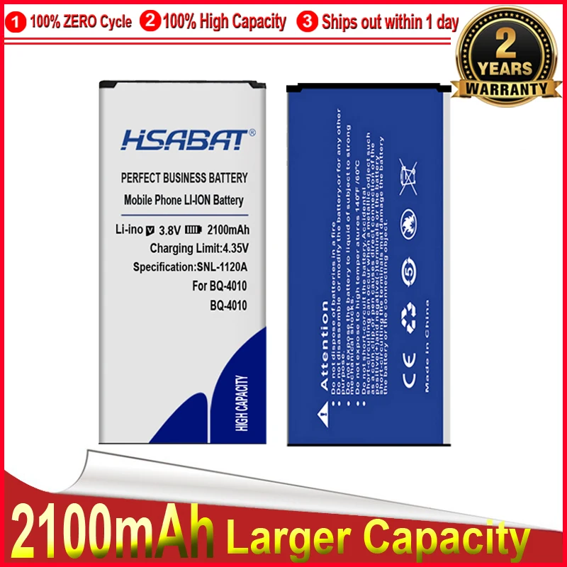 HSABAT 0 цикл 2100 мАч фотоаккумулятор для BQ BQS 4010 BQ4010 фотоэлемент высокого