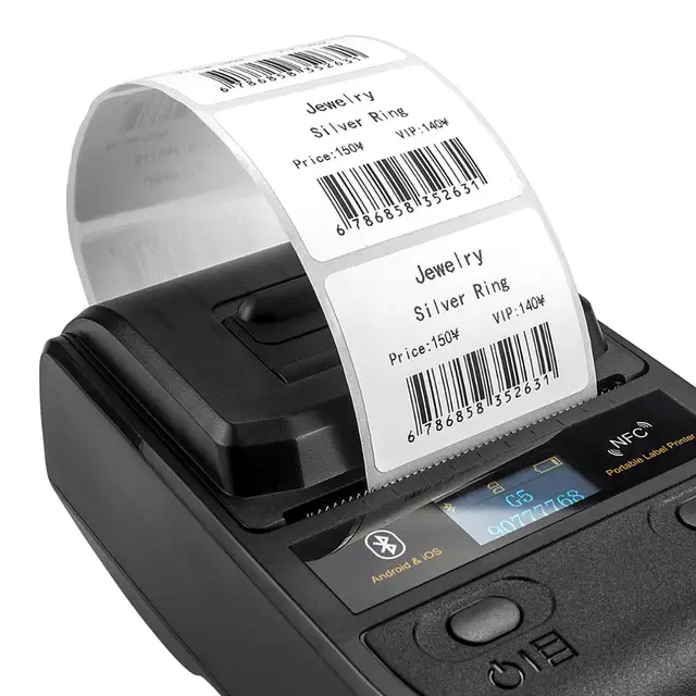 NETUM Bluetooth Thermal Label Printer Mini Portable 58mm Receipt Printer Small for Mobile Phone Ipad  Android / iOS NT-G5 5