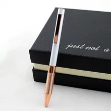 Высокое качество Классический Стиль Розовое золото роллербол ручка 0,7 мм Металлические Стальные шариковые ручки школьные канцелярские принадлежности