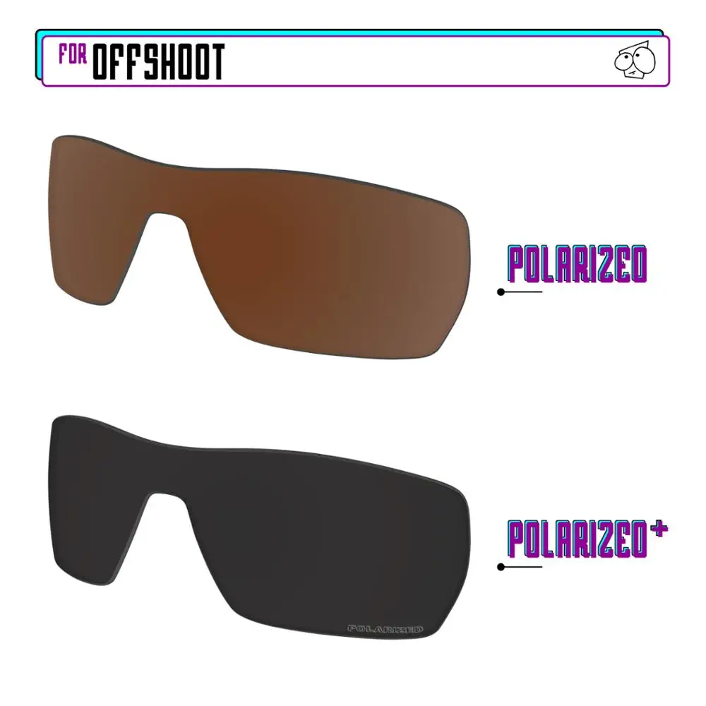 

EZReplace Polarized Replacement Lenses for - Oakley Offshoot Sunglasses - Black P Plus-Brown P