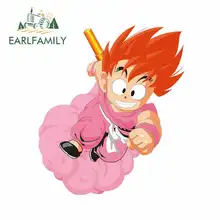 EARLFAMILY 13cm x 11.1cm Dragon Ball Wukong Car Stickers Helmet Motorcycle Accessories Polyethylene JDM Glue Sticker Oem