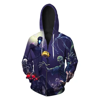 

Halloween printed men's cardigan and Hoodie Blouse hoodies