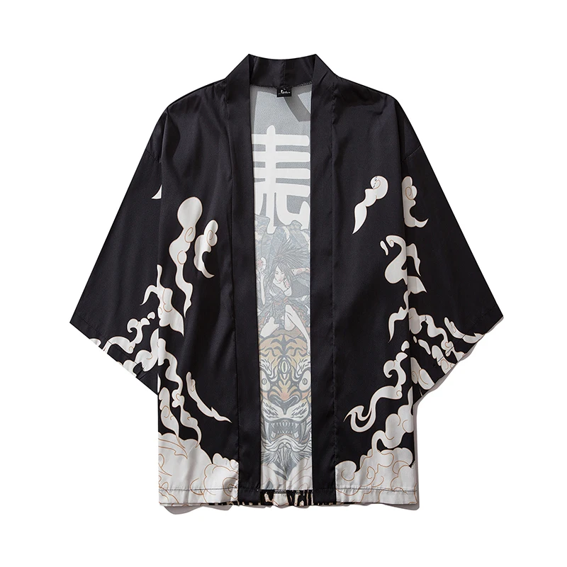 Harajuku Samurai streetwear kimono cardigan - front