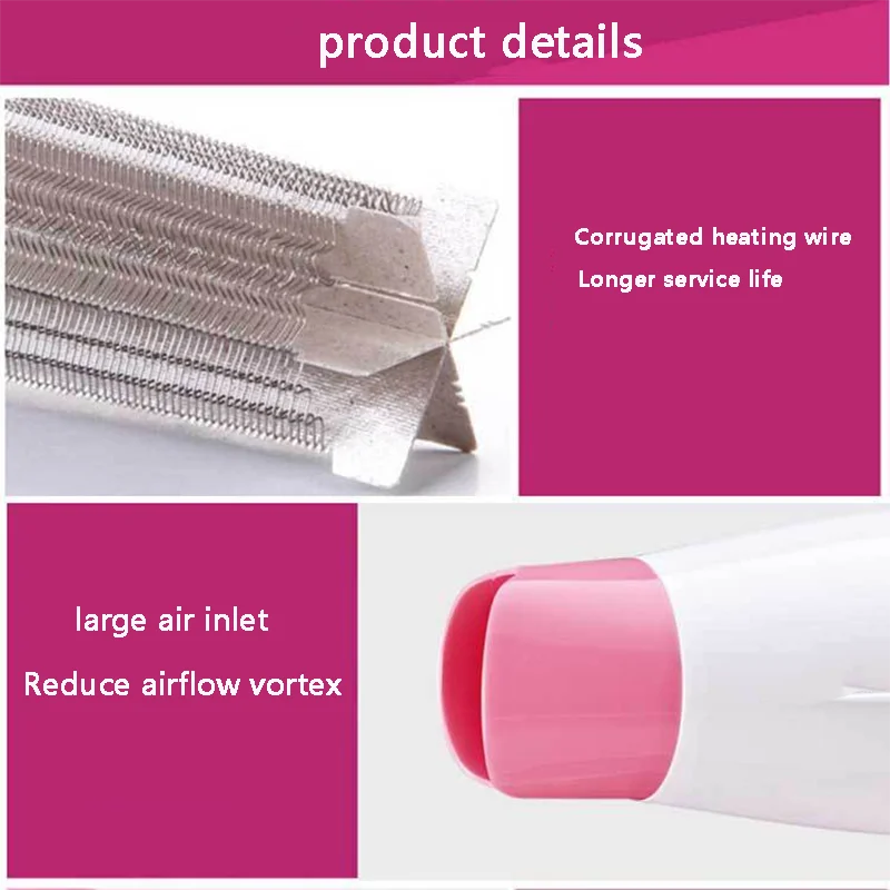 Мини Складной электрический фен для волос портативный компактный керамический