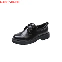 NAKKESHMEN-на плоском ходу светильник ртом небольшие кожаные туфли женские теплые тонкий галстук-бабочка с одиночные туфли женская обувь