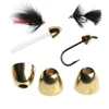 ICERIO 20PCS Brass Cone Heads for Tube Fly Streamers Minnows Saltwater Flies Tying Lure Material ► Photo 3/6