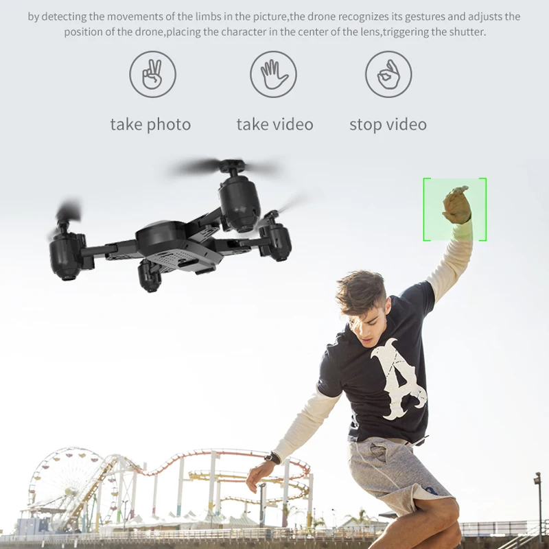 HYH1 Дрон с камерой 4K HD складные дроны один ключ возврат wifi FPV Квадрокоптер следуем за мной RC вертолет Квадрокоптер детские игрушки