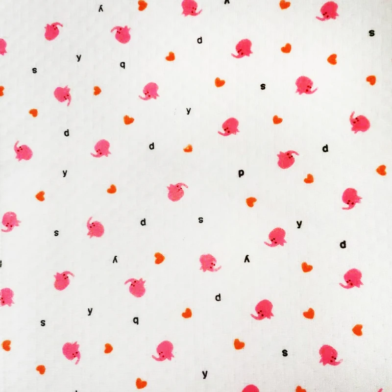 001白底粉色小象