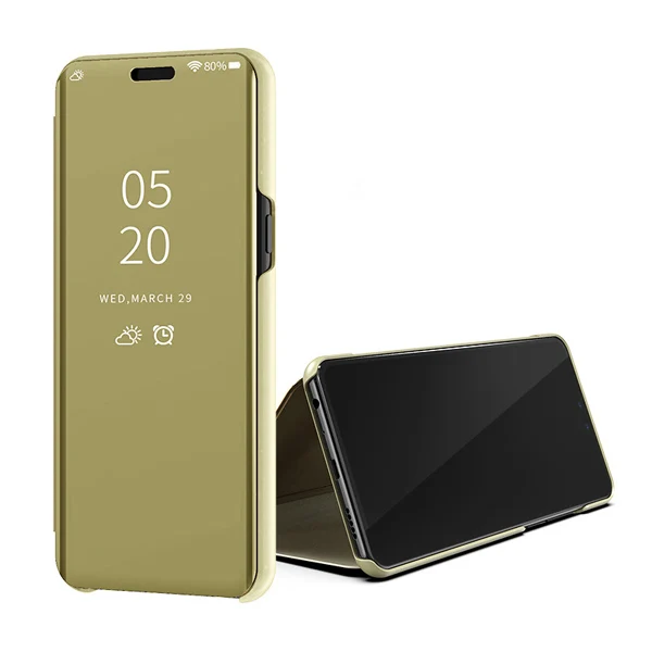 Gold Умный зеркальный флип-чехол для huawei Honor 20 10 Lite Pro 9X8X9 8 8A 8C 8S Play View 10 20 V10 V20 чехол для телефона Coque - Цвет: Gold