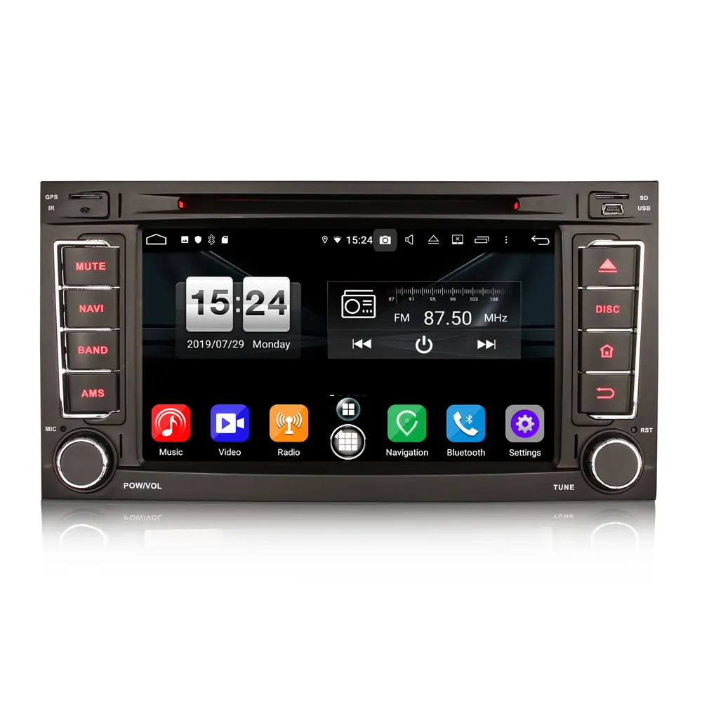 " Android 9,0 OS автомобильный DVD Мультимедиа Навигация GPS радио для Volkswagen Touareg 2004-2010 и Volkswagen T5 Multivan 2004-2009