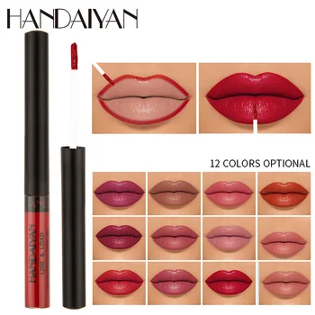 

HANDAIYAN Matte Nude Red Lip Liner Velvet Lip Gloss Pigments Liquid Lipstick Waterproof Long Lasting Lip Line pen T1025