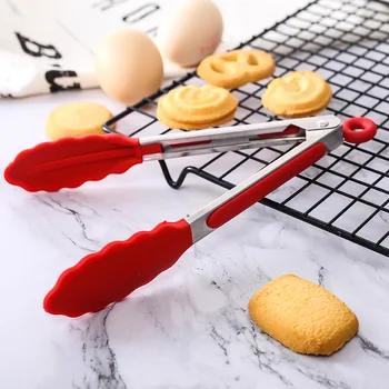 

7-Inch Mini Silicone Nordic Simple Series Kitchen Utensils Heat Resistant High Temperature Barbecue Tools Food Food Clip